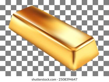 3D vector Gold bar, Stock trading investment asset exchange earning finance money bank currency saving economy concept, Mesh gradient wes
