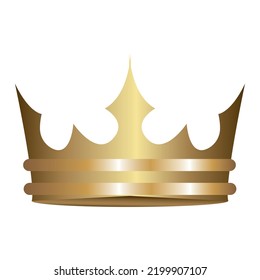 3d vector gold crown vector illustration