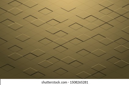 3d vector gold square background,grunge surface-illustration,abstract