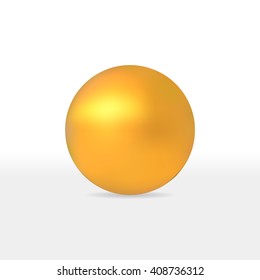 3d vector golden globe. Realistic object