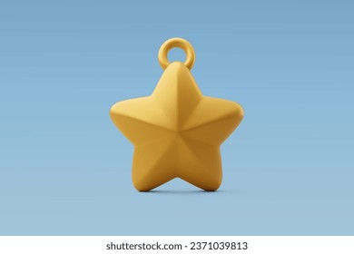 3d Vector Golden stars, Merry Christmas and Happy new year concept. Eps 10 Vector.