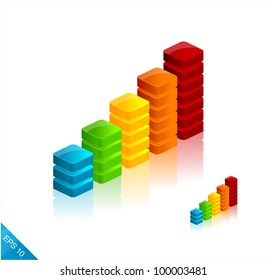 3d vector graph icons