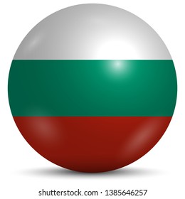 3d vector graphics. Bulgaria flag isolated on white background.