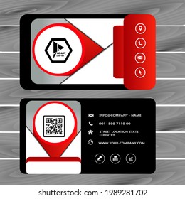 Gráficos vectoriales 3D tarjeta de negocios rojo y negro , blanco 