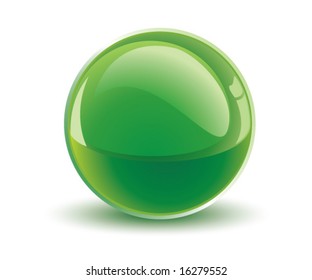 3d Vector Green Sphere