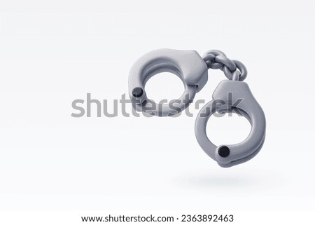 3d Vector Handcuffs, Law and fairness concept. Eps 10 Vector.