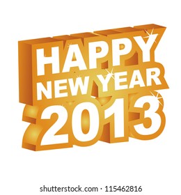 3D vector , Happy new year 2013