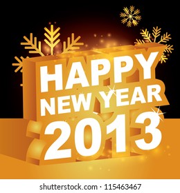 3D vector , Happy new year 2013