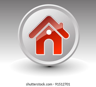 3d vector home icon design with isolated on white.