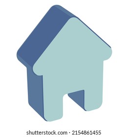 3d vector home icon, Minimal house symbol. Real estate, mortgage, loan concept. 3d vector icon. Cartoon minimal style.