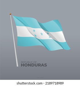 3D vector Honduras national waving flag