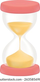 3D Vector hourglass isolated on light background.minimal design,3d