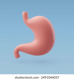 3d Vector Human stomach, Gastrointestinal tract, Internal organs concept. Eps 10 Vector.