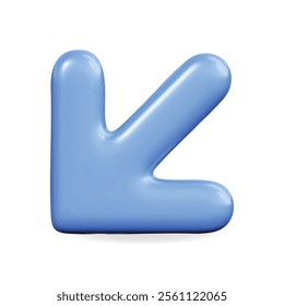 3d vector icon of a blue arrow shape, modern and sleek, indicating direction and movement