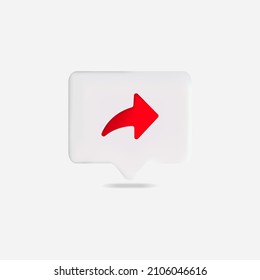 3d vector icon to continue or continue for website ui ux or for print media
