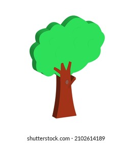 3D vector icon green tree, best for your decoration property images.