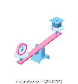 3d vector icon isometric pink and blue color minimalism illustrate