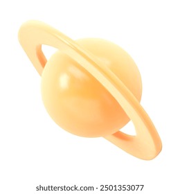 3d vector icon planet saturn, minimum details