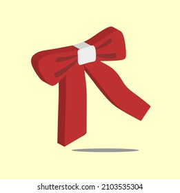 3d vector icon red ribbon, for four decoration dress, and property images 