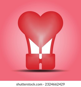 3d Vector icon set of Valentine's day and love anniversary, Valentine's Day Concept. Eps 10.

