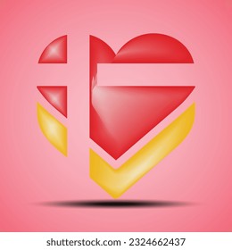3d Vector icon set of Valentine's day and love anniversary, Valentine's Day Concept. Eps 10.
