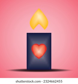 Icono de 3d Vector del Día de San Valentín y aniversario de amor, Concepto de Día de San Valentín. Eps 10.
