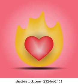 Icono de 3d Vector del Día de San Valentín y aniversario de amor, Concepto de Día de San Valentín. Eps 10.
