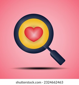 3d Vector icon set of Valentine's day and love anniversary, Valentine's Day Concept. Eps 10.
