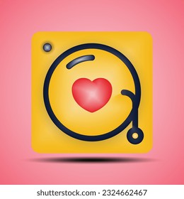 3d Vector icon set of Valentine's day and love anniversary, Valentine's Day Concept. Eps 10.
