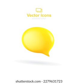 3D-Vektorsymbol. Social Media Set. Bubble Talk Icon. Konversationssymbol.