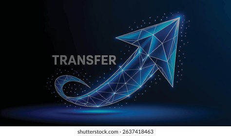 3D vector icon of transfer