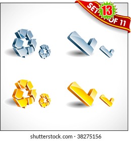 3d vector icons. bonus set 13 to 11!
