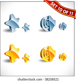 3D vector icons. Set 10 of 11!