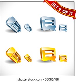 3D vector icons. Set 2 of 11!