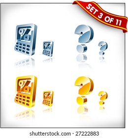 3D vector icons. Set 3 of 11!