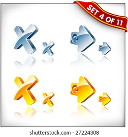 3D vector icons. Set 4 of 11!