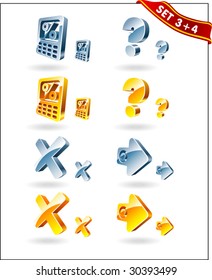 3D vector icons. United sets 3, 4.