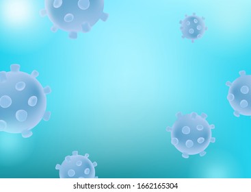 3d vector illustraction of virus. Science abstract background with the virus 