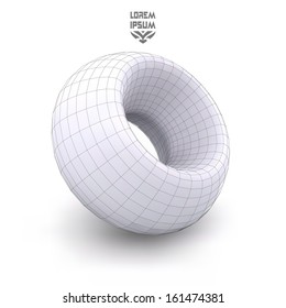 3D vector illustration. 