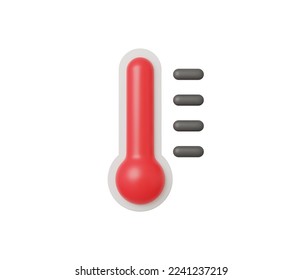 3d Realistic Thermometer vector Illustration