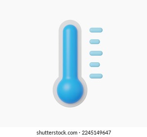 3d Realistic Thermometer vector Illustration