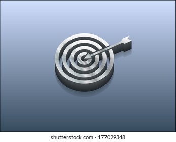 3D-Vektorgrafik des Zielsymbol