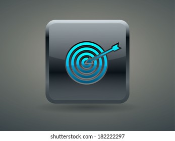 3d Vector illustration of aim icon
