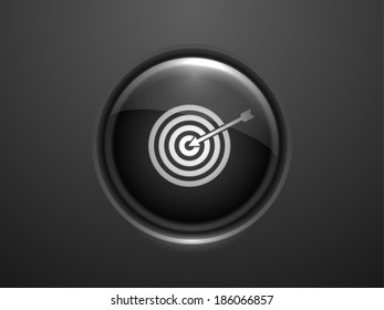 3d Vector illustration of aim icon