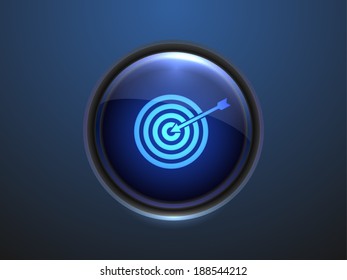 3d Vector illustration of aim icon