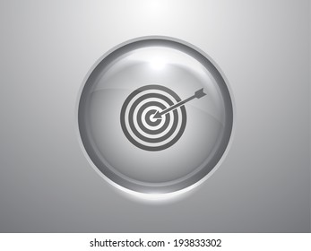 3d Vector illustration of aim icon