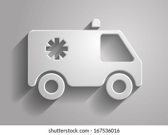 3d Vector illustration of ambulance icon