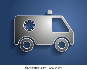 3.d Ilustración vectorial del icono de la ambulancia