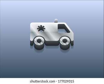 3d Vector illustration of ambulance icon
