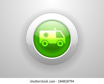 3d Vector illustration of ambulance icon